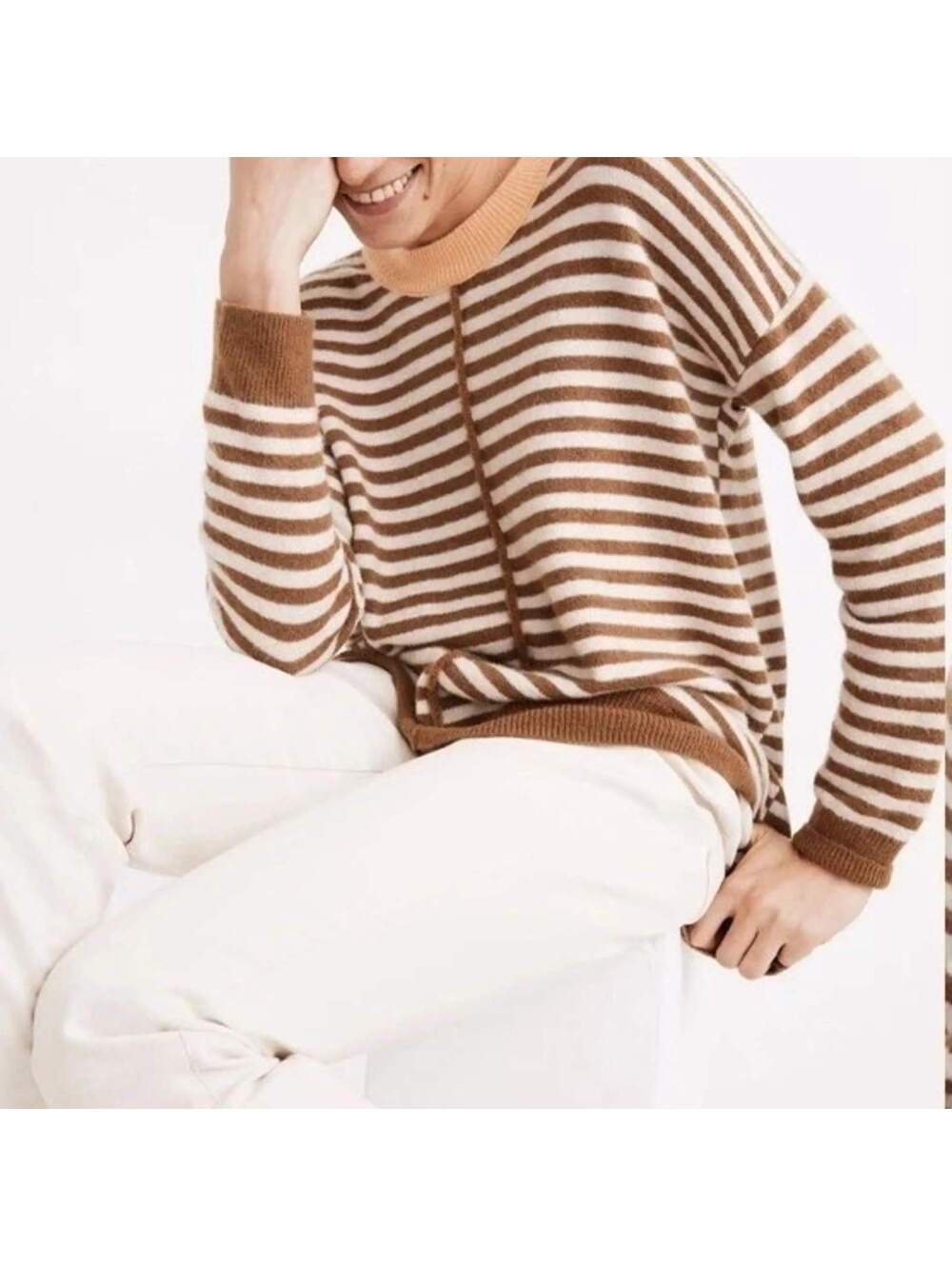 Madewell Merino Blend Striped Sweater Size Small